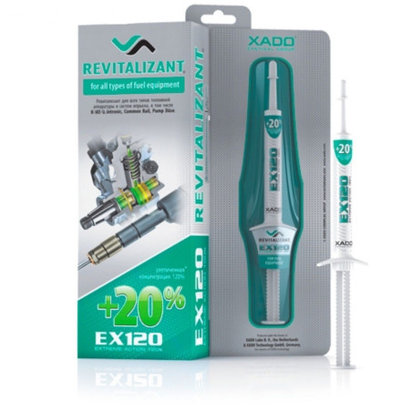 XADO Revitalizant EX120 kõikidele kütusesüsteemidele (blisterpakend, 8 ml süstal)